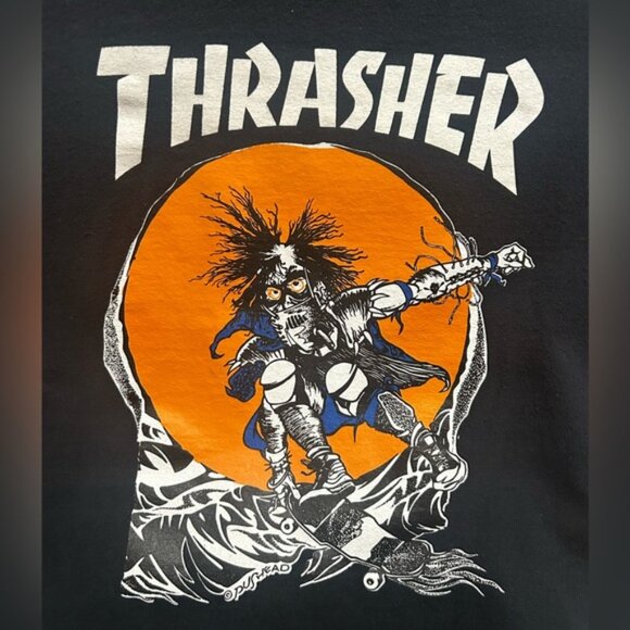 Thrasher Skate Outlaw by Pushead Vintage T-Shirt Limited Edition- Black - Picture 4 of 4